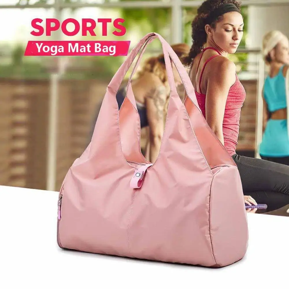 

Cute Underarm Bag Yoga Mat Bag Korean Style Solid Color Sports Shoulder Bag Large Capacity Tote Bag Gym Fitness Bag Women
