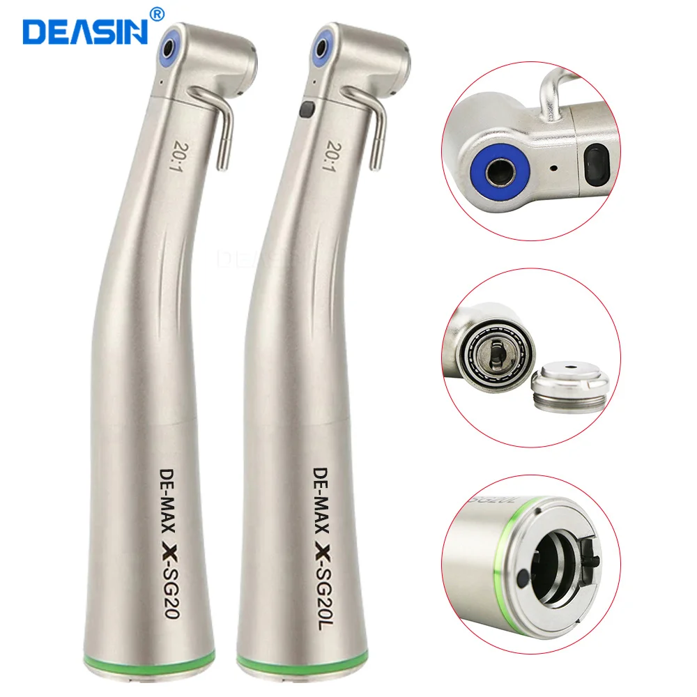 Max X-SG20L Dental LED Fiber Optic 20:1 Implant Contra Angle Handpiece