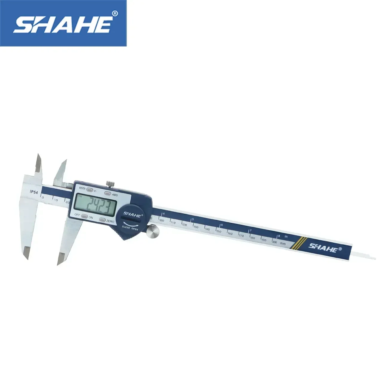 

Shahe Digital Caliper 0-8" Calipers Measuring Tool Electronic Micrometer Caliper With Large LCD Screen