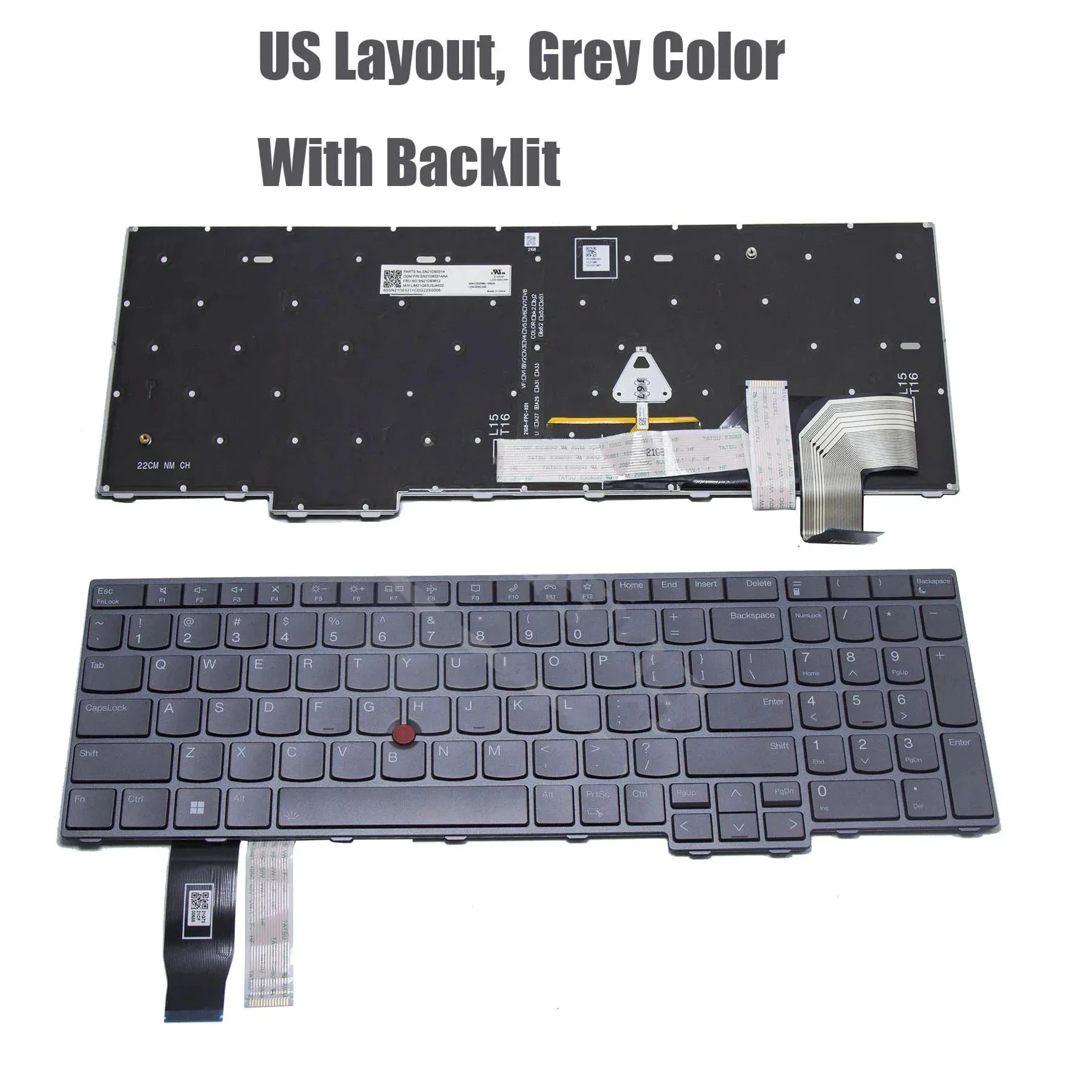 Imagem -03 - Xin-us Layout Teclado Portátil Retroiluminado para Lenovo Thinkpad L15 Gen3 T16 P16s Gen1 5n21d93686 5n21d93723 5n21d93876 5n21d93643