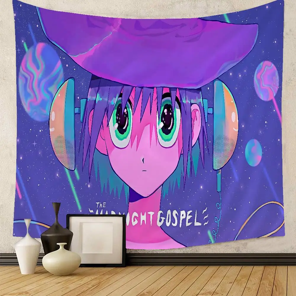 Cartoon The M-Midnight G-Gospel Cartoon Tapestry Art Science Fiction Room Home Decor Wall Hanging Sheets