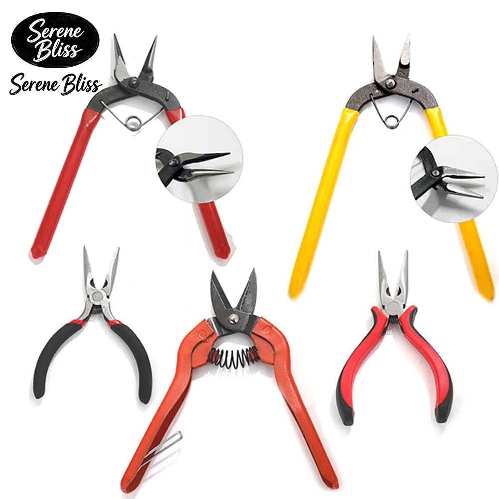 

Мини-плоскогубцы из нержавеющей стали для изготовления ювелирных изделий, резки тонких цепочек, круглые, плоские, длинные, с заостренными концами, ножницы, ручной инструмент для DIY и рукоделия