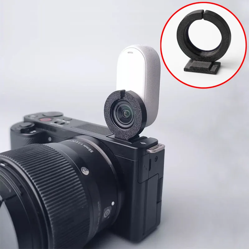For Insta360 Go3/3S Camera Cold Shoe Mount Ring-Style Rotatable Bracket Portbale Adapter Support Horizontal/Vertical Shooting