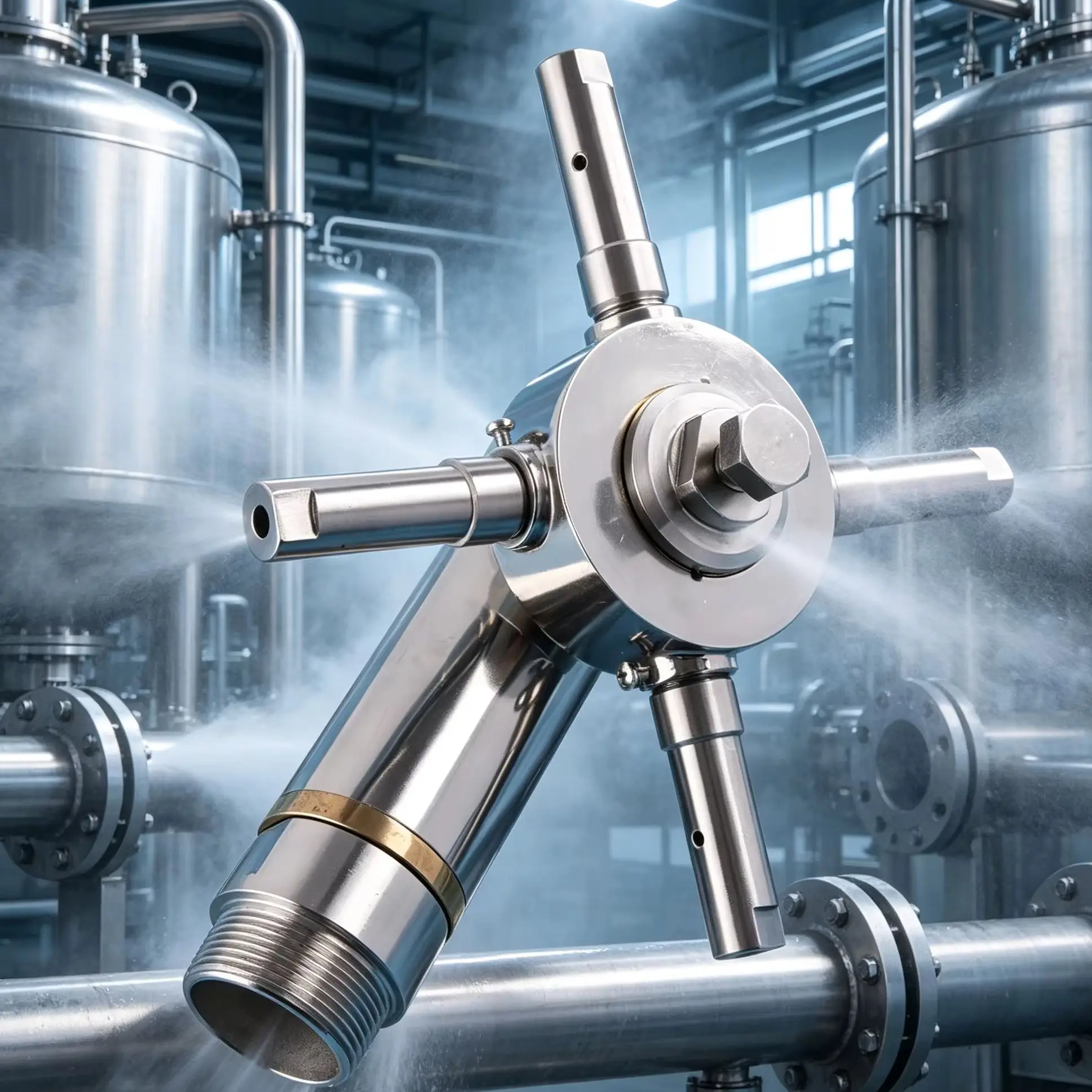 KT-599 Upgrade Large Flow Rate Industrial Tank Washing Spray Nozzle Powerful 360° Rotating High Pressure Tank Cleaning Nozzle