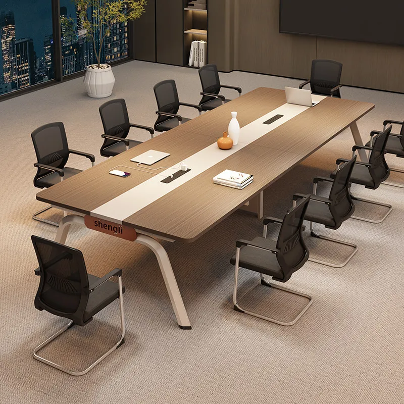 

Conference table Long table Modern simple large and small meeting room Reception negotiation table Long training and chair