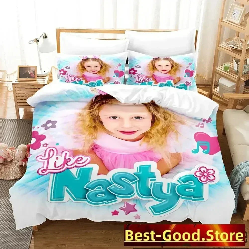 

3D Print Like Nastya Bedding Set Duvet Cover Sheet Printed Bed Set Pillowcase Bed Full Queen King Size Comforter Bedroom