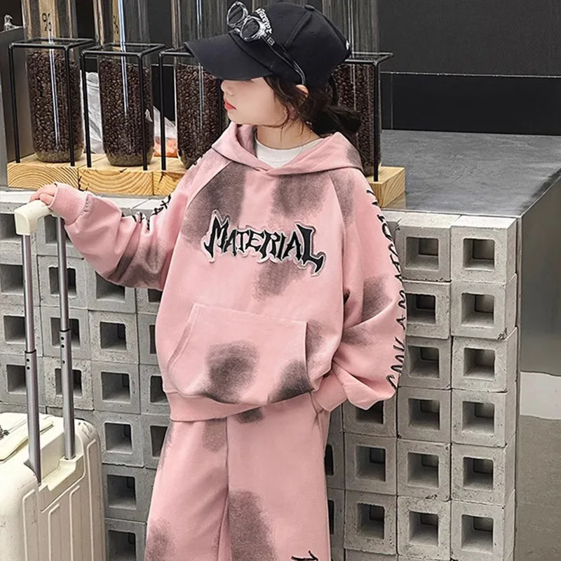 الخريف الشتاء الأطفال الفتيات الملابس مجموعات في سن المراهقة إلكتروني البلوز بلوزات وسراويل 2 قطع طفل بلوزات الفتيان أزياء رياضية الزي