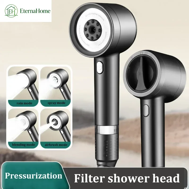 Pressurized Filter Shower Head 4 Modes High Quality Super Strong Household Shower Head Purification Filter Shower Head