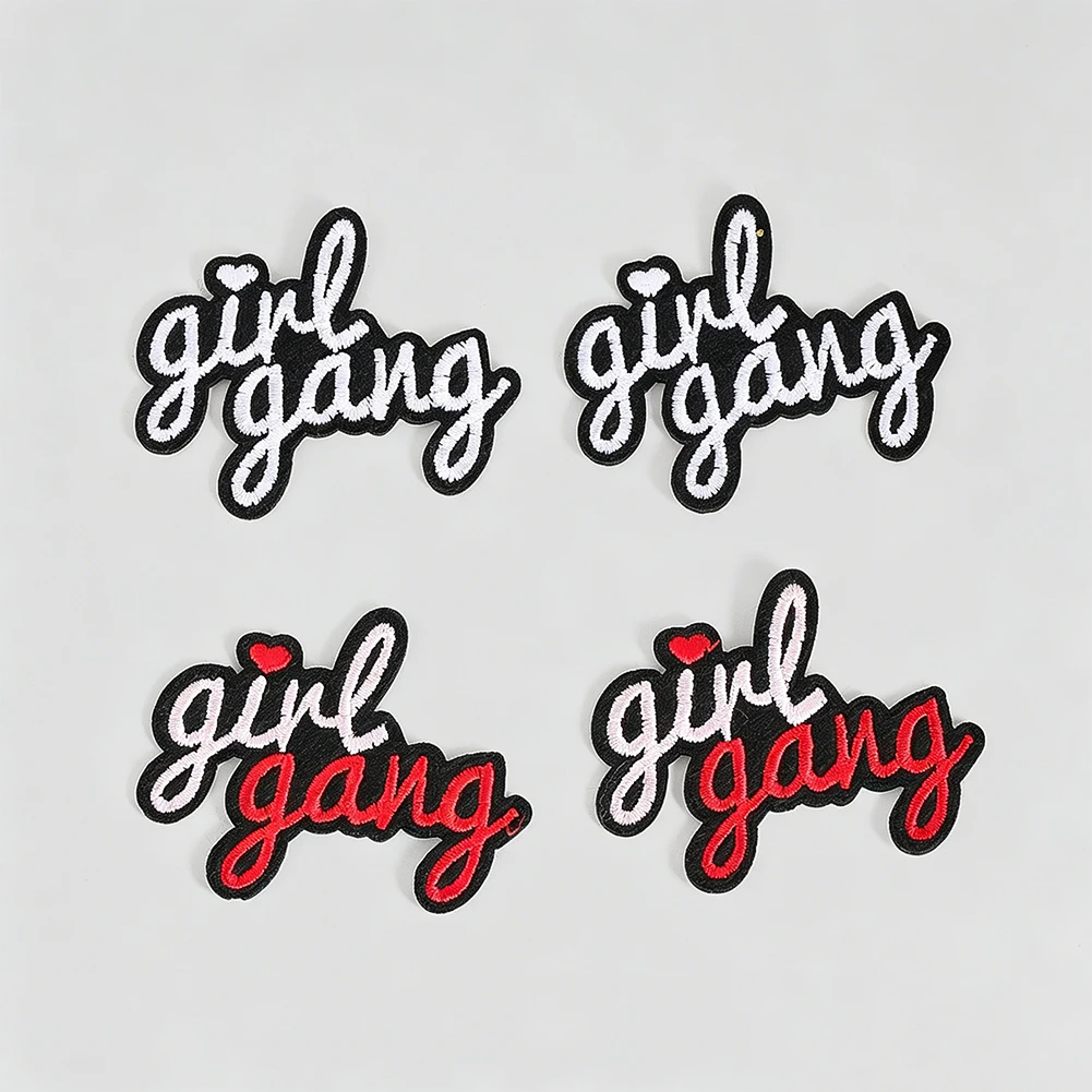 Feministischer Slogan-Aufnäher zum Aufbügeln, Cool Girl Gang-Slogan, bestickter Aufnäher zum Aufnähen, Street-Style-Applikation für T-Shirts, Hoodies, Jeans – Detail 3