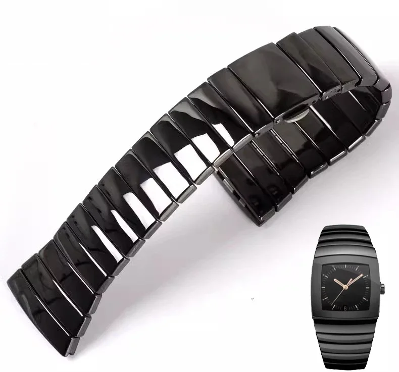 High Quality Ceramic Watch Strap For Rado Sintra Series Watchband Black Ceramic Bracelet Women and Men Watch Band 17mm 26mm 29mm