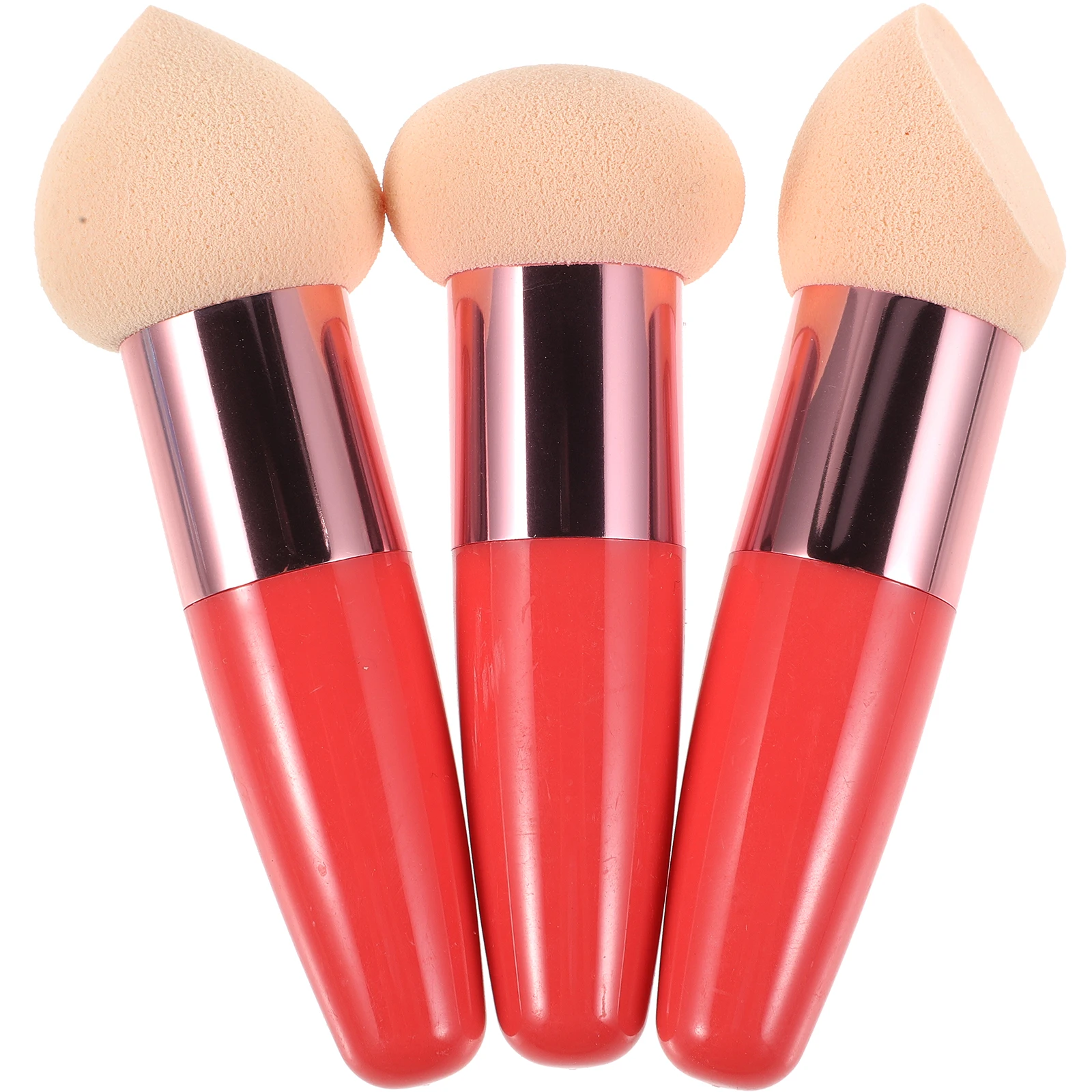3 ชิ้นแปรงแต่งหน้าปากกาพรีเมี่ยมเครื่องมือเสริมความงามแบบพกพาสำหรับรองพื้น บลัชออน คอนซีลเลอร์ ใช้งานได้อย่างราบรื่น สำหรับผู้หญิง