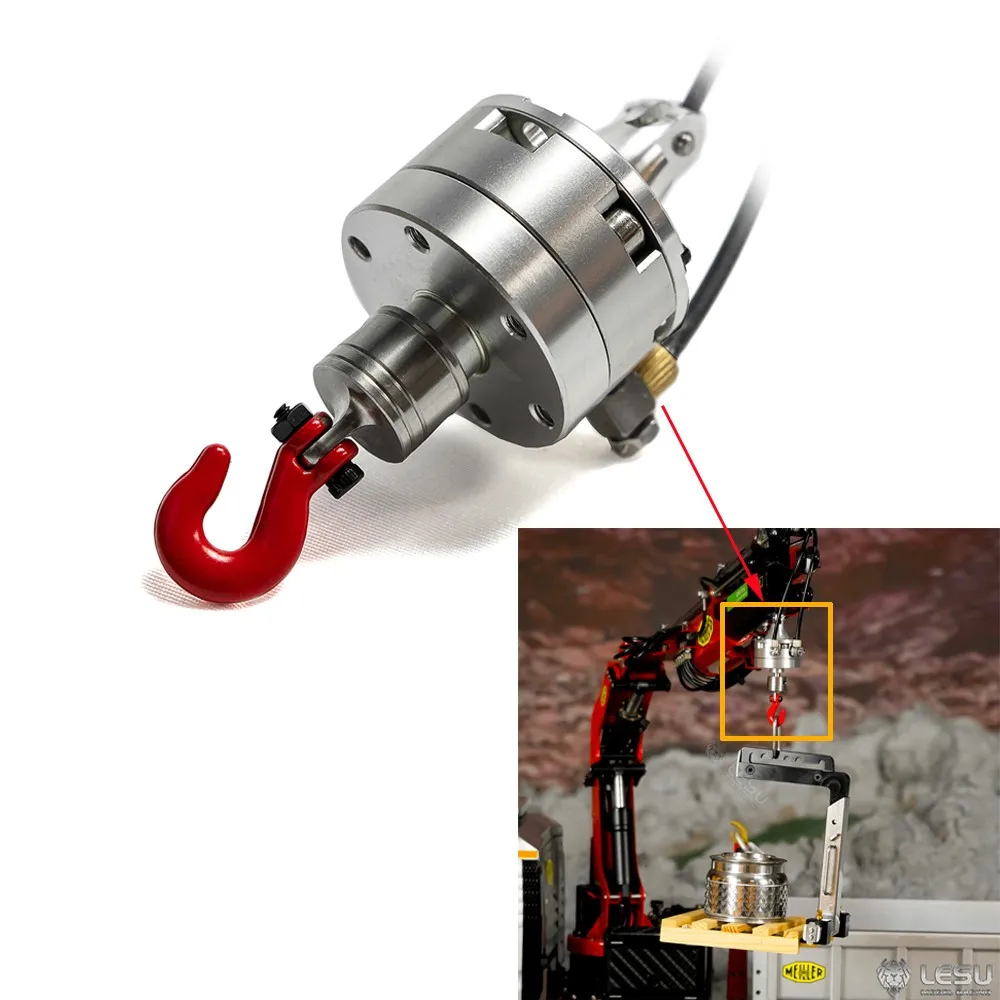 LESU Metal Hydraulic Rotary Cylinder with Hook 270° for 1/14 RC Crane Dump Truck Upgraded Part Model Toys TH22562