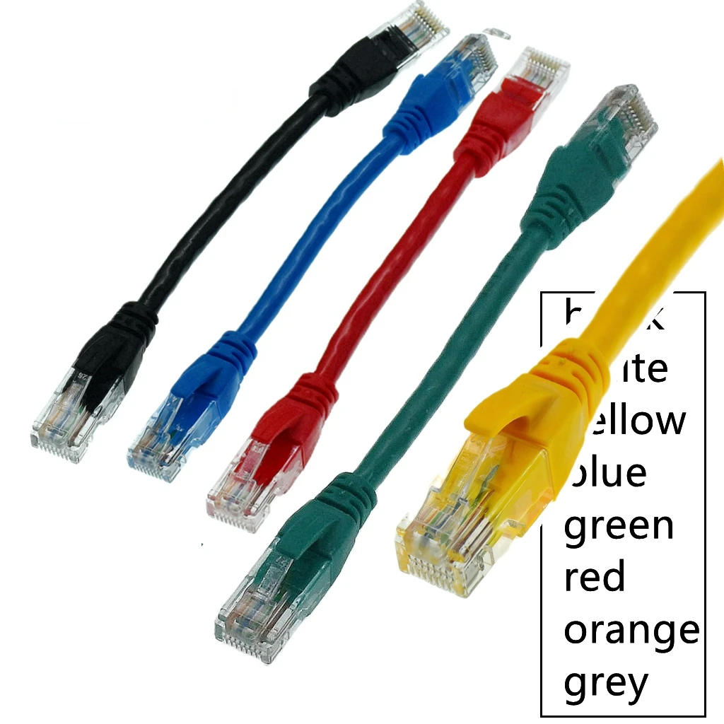 Short RJ 45 Ethernet Cat6 Network Cable 15cm/1m Twisted Pair Patch Cord UTP Cat6 LAN for Laptop Router PC Computer - Internet Ne