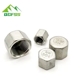 304 stainless steel Inner Silk Hexagonal Cap Pipe Plug Fittings 1/8