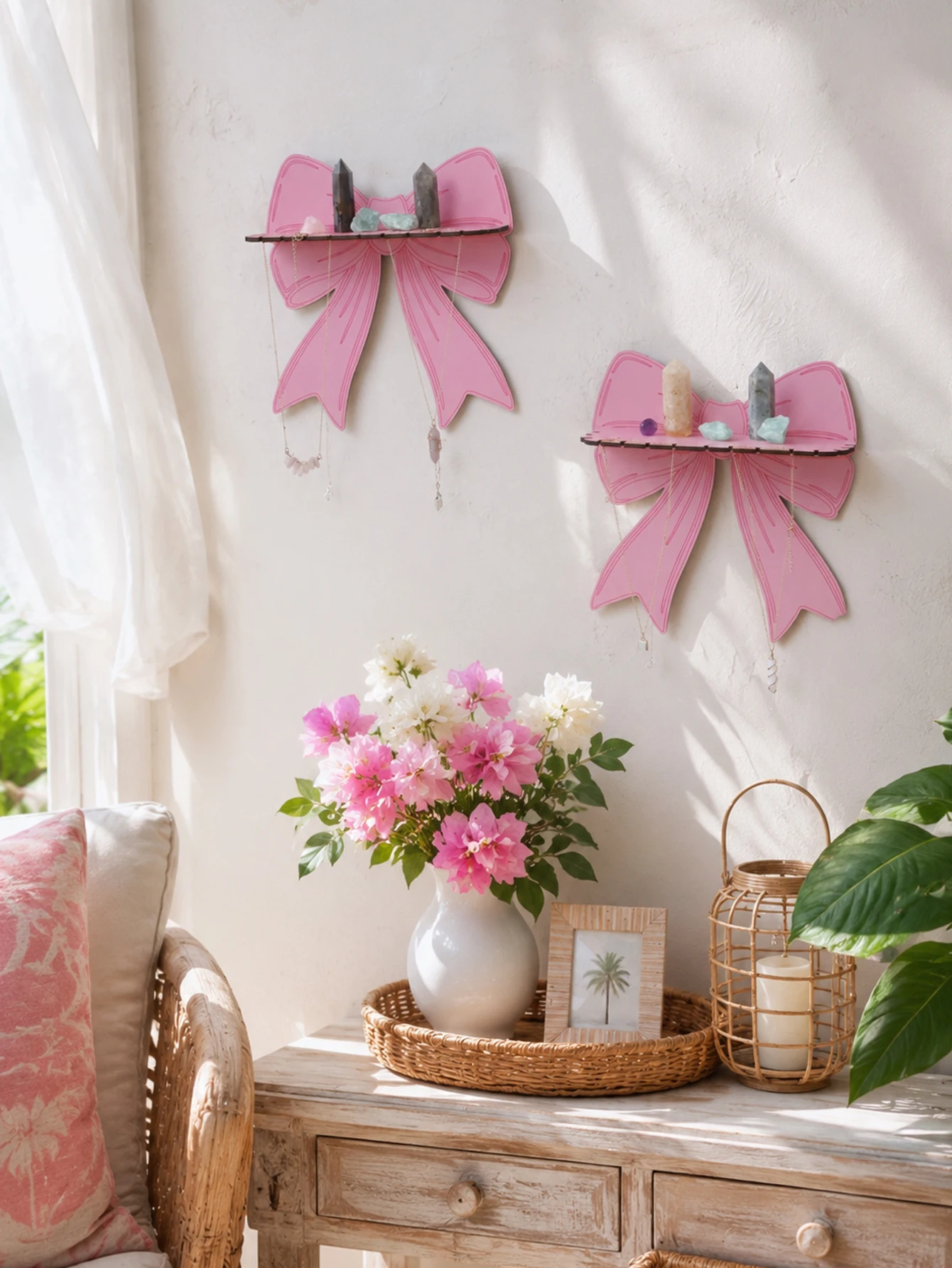 Niedliches Kirschförmiges Wandregal Holz-Aufbewahrungsorganizer Schwebende Regale Kreative Boho-Heimdekoration für Wohnzimmer Schlafzimmer & Kinderzimmer – Detail 19