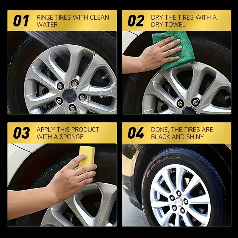 Tire Coating Wax Car Tire Retreading And Film Plating Cream Shiny Paste For Rubber Parts Waterproof Wax With Non-Foaming