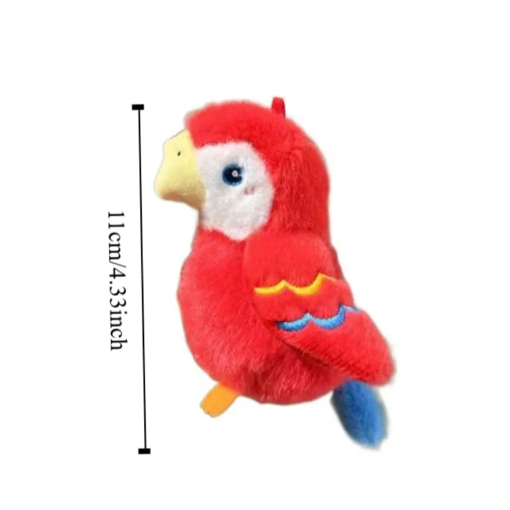 Porte-clés en peluche oiseau Animal mignon, Simulation réaliste, perroquet, poupée en peluche, moineau Kawaii, oiseaux en fourrure, cadeau d'anniversaire