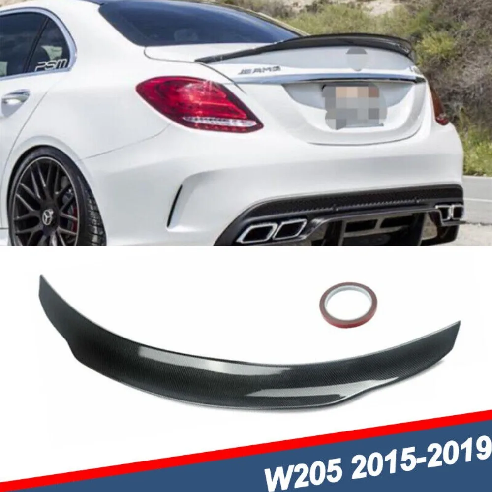 

FOR MERCEDES BENZ W205 2015-2020 PSM STYLE CARBON LOOK ABS TRUNK SPOILER WING LIP United States