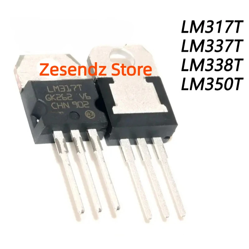 10Pcs/Lot LM317T TO-220 LM317 TO220 317T IC LM337T LM337 LM338T LM338 LM350T LM350 100% New Adjustable Regulator Transistor