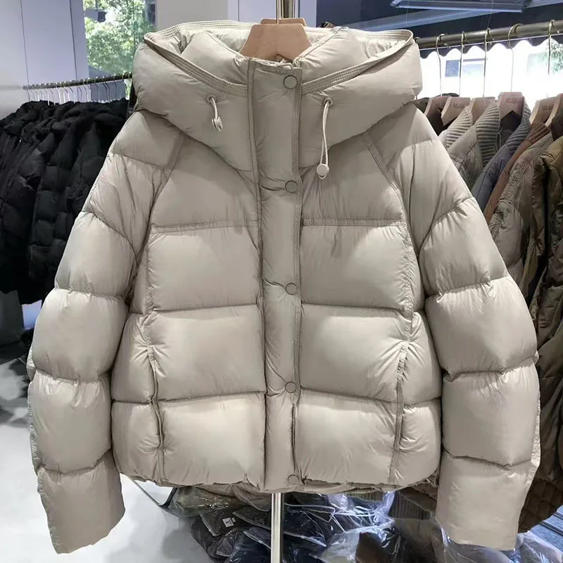 

Down Coat Women Parkas Winter 2025 New Short Hooded Cotton-Padded Jacket Ladies Fashion Outwear Advanced Korean Thick Overwear