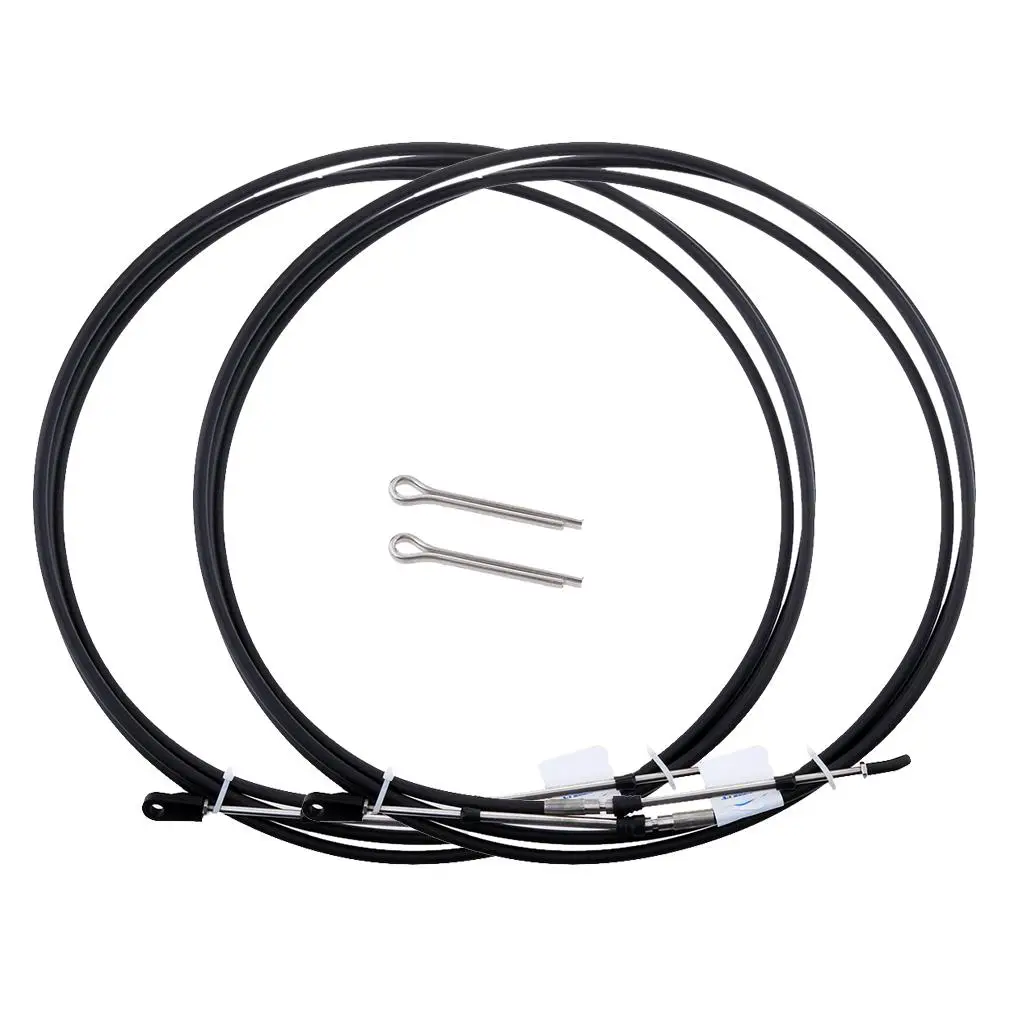 

Universal Throttle Cable Stainless Steel Throttle Shift Control Cable Marine Boat Motor Replacement for Yamaha Outboards