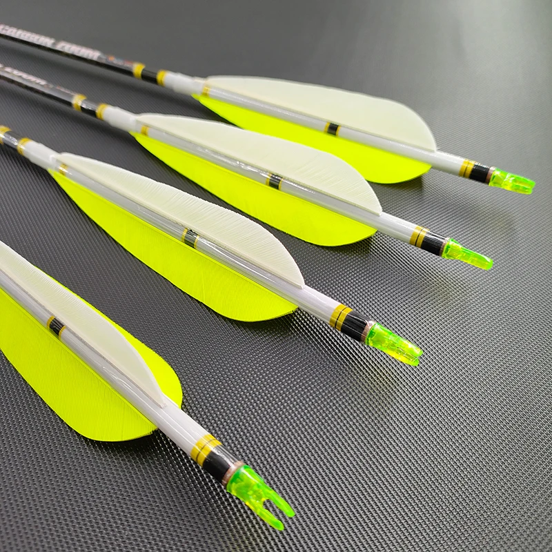 

6/12Pc Wood Grain Carbon Arrow Removable Tip ID6.2mm Spine400 500 600 Archery For Recurve/Compound Bow Outdoor Sporting Hunting