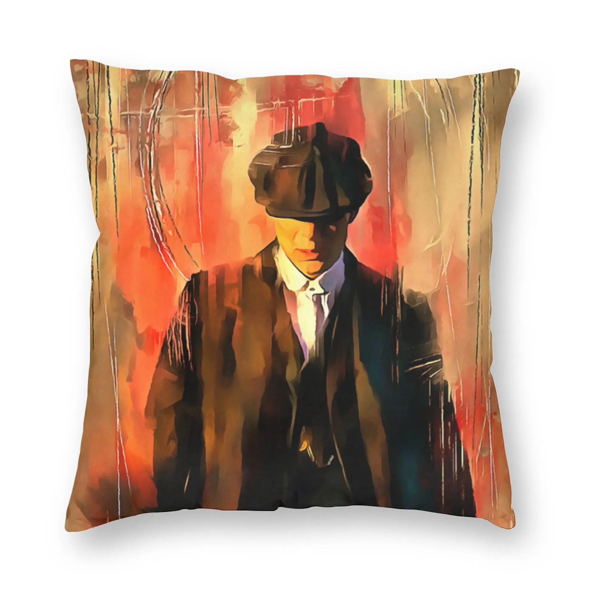 P-Peaky Blinders Tommy Shelby Pillowcase Printing Polyester Cushion Cover Decor  Pillow Case Cover Home Drop Shipping 45*45cm