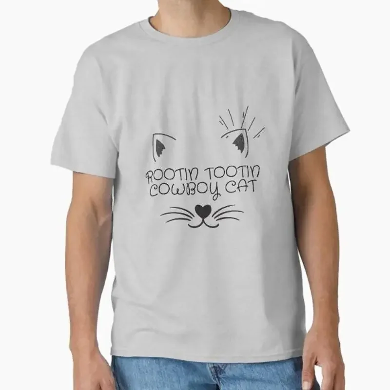 rootin tootin cowboy cat Classic T shirt Made in US AUS Size S 2XL