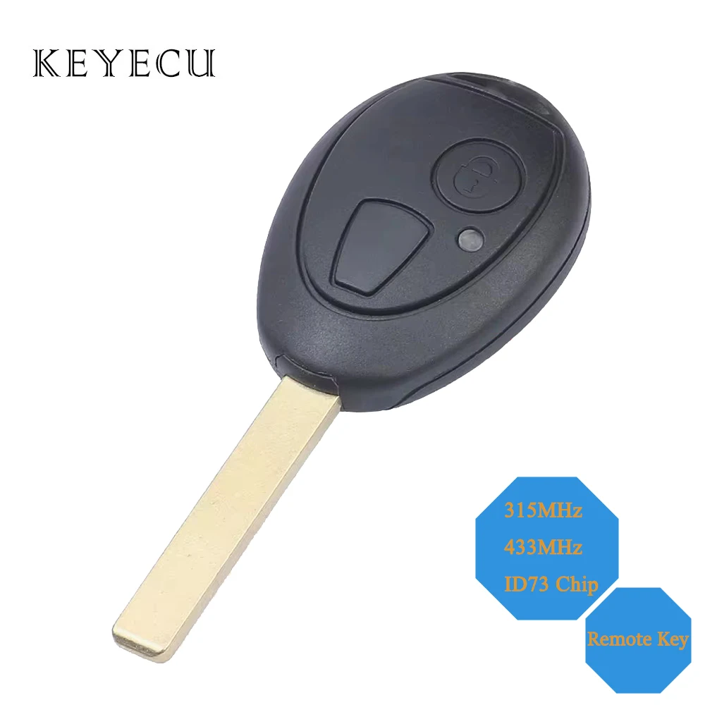 Keyecu For BMW Mini Cooper S R50 R53 2002 2003 2004 2005 Remote Car Key Fob 315MHz 433MHz With PCF7930AS PCF7931AS ID73 Chip