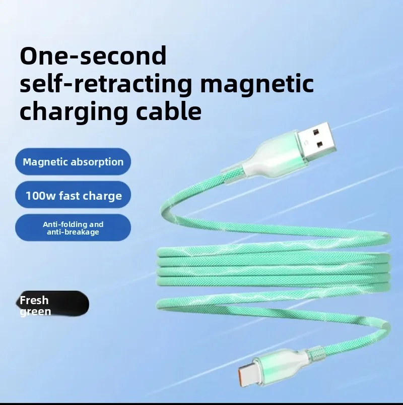 كابلات شحن نانو الامتصاص المغناطيسي ANSEIP مناسبة لهواتف iPhone 15 16 17 وكابلات بيانات Samsung Type-C وكابلات الشحن السريع