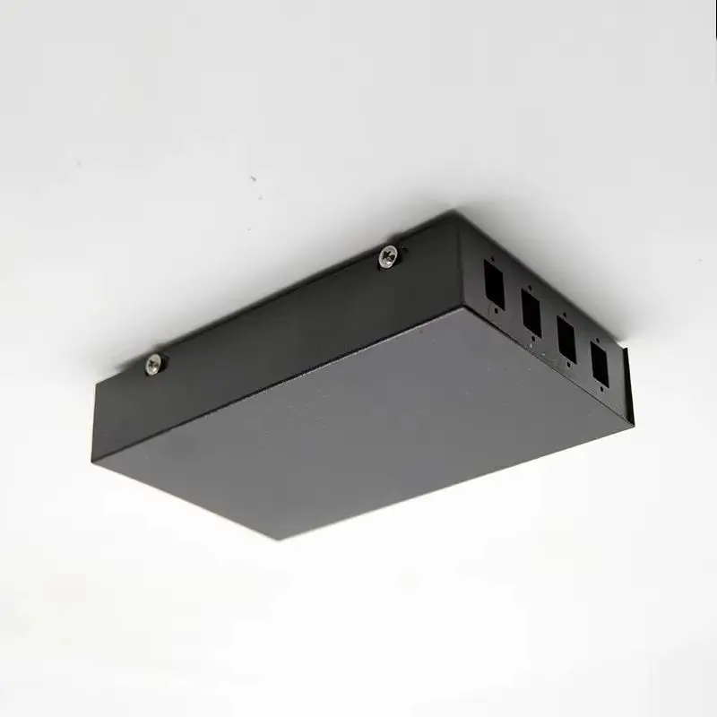 Caixa terminal em branco fc, 5 peças 4 núcleos ftth spcc 4 portas sc painel de remendo de fibra óptica caixa de distribuição fttx preto elink 0.6mm de espessura