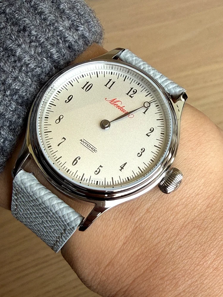 MERKUR Single.hand Automatic Mechanical Watch 38mm Sapphire 50M Waterproof Wristwatch Men Women Luxury Clock Reloj Homb