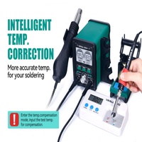 YIHUA 995D+I 2 In 1 Soldering Station LCD Digital Display SMD Rework Hot Air Gun Solder Iron ESD Welding Desoldering Repair Tool