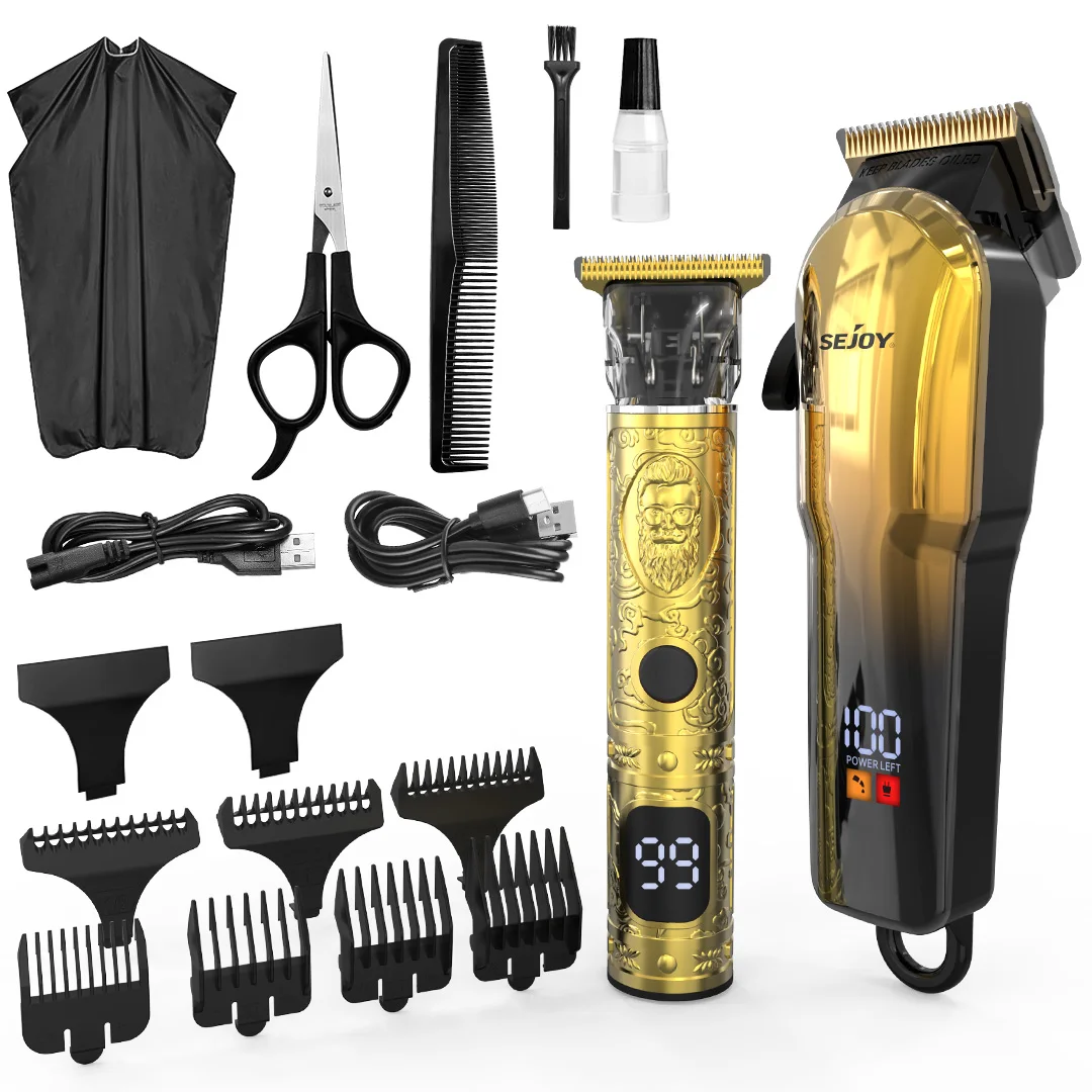 

Sejoy электрические машинки для стрижки волос для мужчин профессиональный комплект триммера для волос беспроводной для стрижки волос, триммер для бороды, парикмахерские машинки для стрижки волос