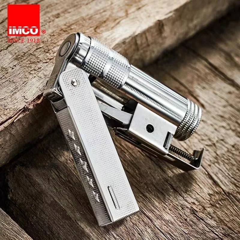 Marca IMCO Accendino Vecchio Benzina Seleno Accendino Antivento In Acciaio Inox Sigaretta Benzina Olio Accendino Gonfiato Gadget Uomo