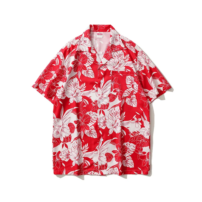 VIP Customized Casual Fashion Hawaiian Shirts for Men's Vacation Daily Top Grade Gym Elegant Flower Pattern Printing Social