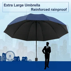 130 Cm High Quality Reinforced Umbrella Frame Sturdy Waterproof Windproof Manually Enlarged Rain And Sunny Umbrella