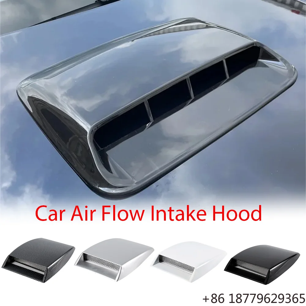 Universal Air Flow Intake Hood Scoop Vent Bonnet Decorative Cover Multi-Vehicle Fitment