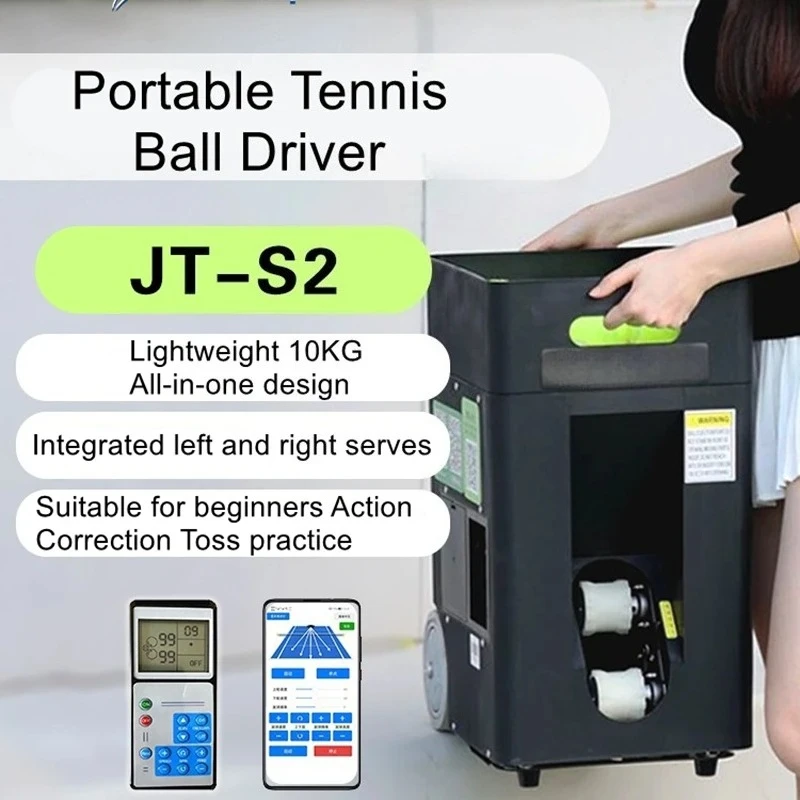 Automatic Tennis Ball Feeder Trainer with APP & Remote Control Portable Training Machine for Beginners