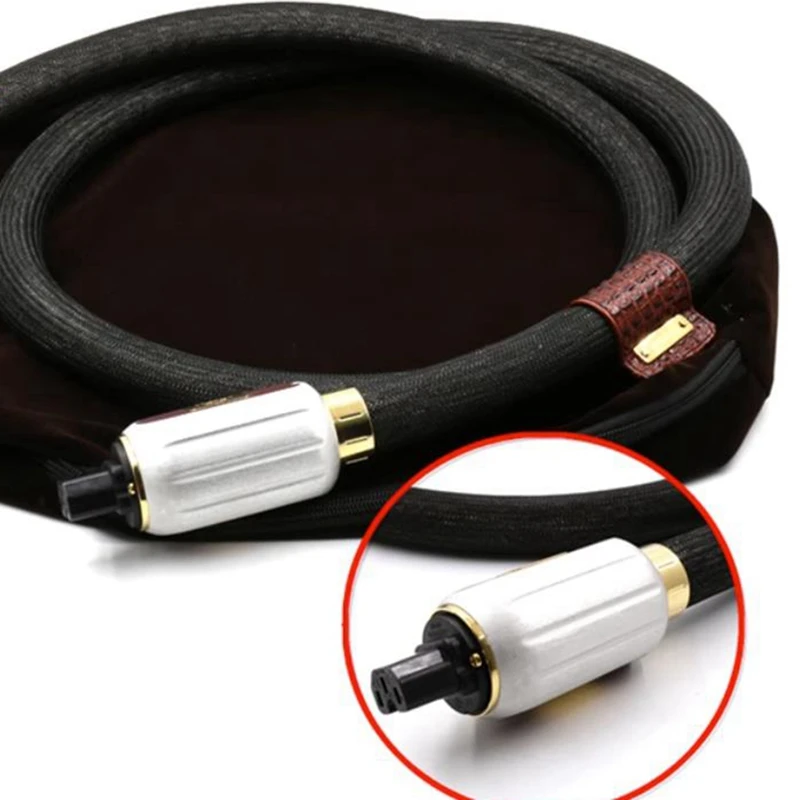 Hifi Enigma Extreme Signature Audio AC Power Cord Cable With Rhodium Plated US/EU Plugs Connection