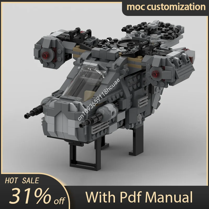 

453pcs Moc Star Battle Playscale Razor Crest Model Building Blocks Bricks Diy Creative Assembly Educational Toy Kid Gift
