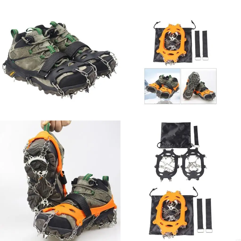 

Traction Cleats Snow Ice Grips 23 Spikes fit for Adult Hiking Walking on The Ice A70D