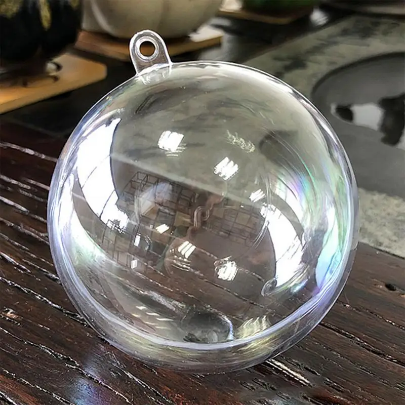 Acrylic Hollow Ball Clear Balls Fillable Ornaments Ball Creative Drop Ball For Holiday Wedding Decoration