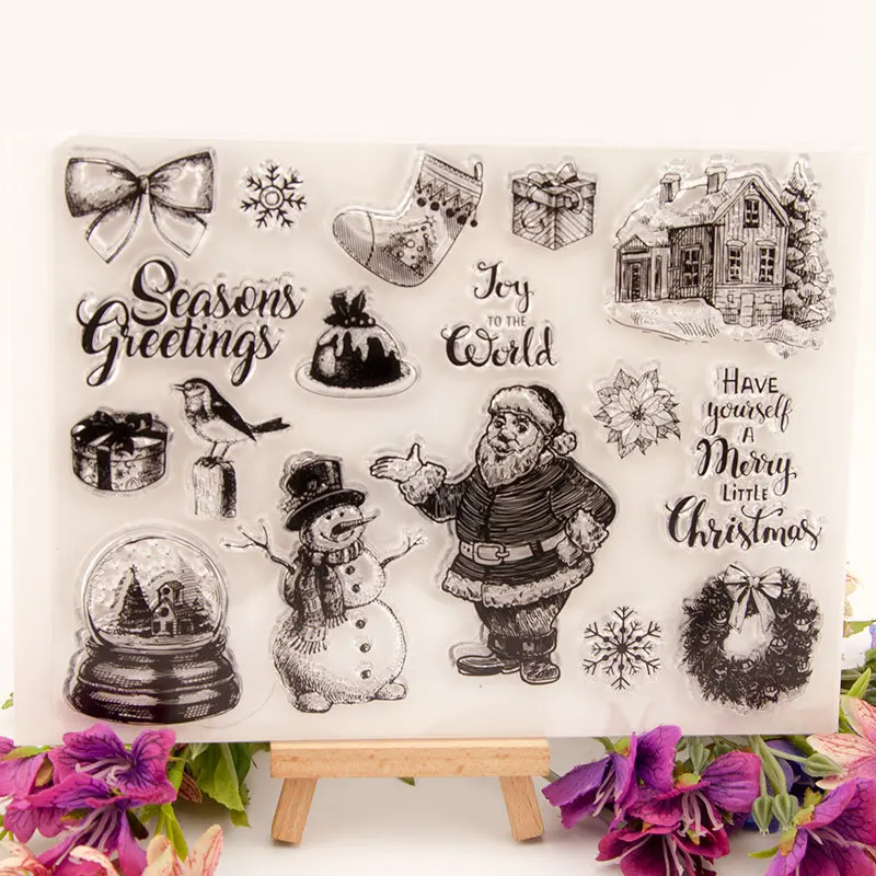 

Santa Claus Christmas 2024 Clear Stamps for DIY Scrapbooking Card Transparent Stamps Making Photo Album Crafts Decoration