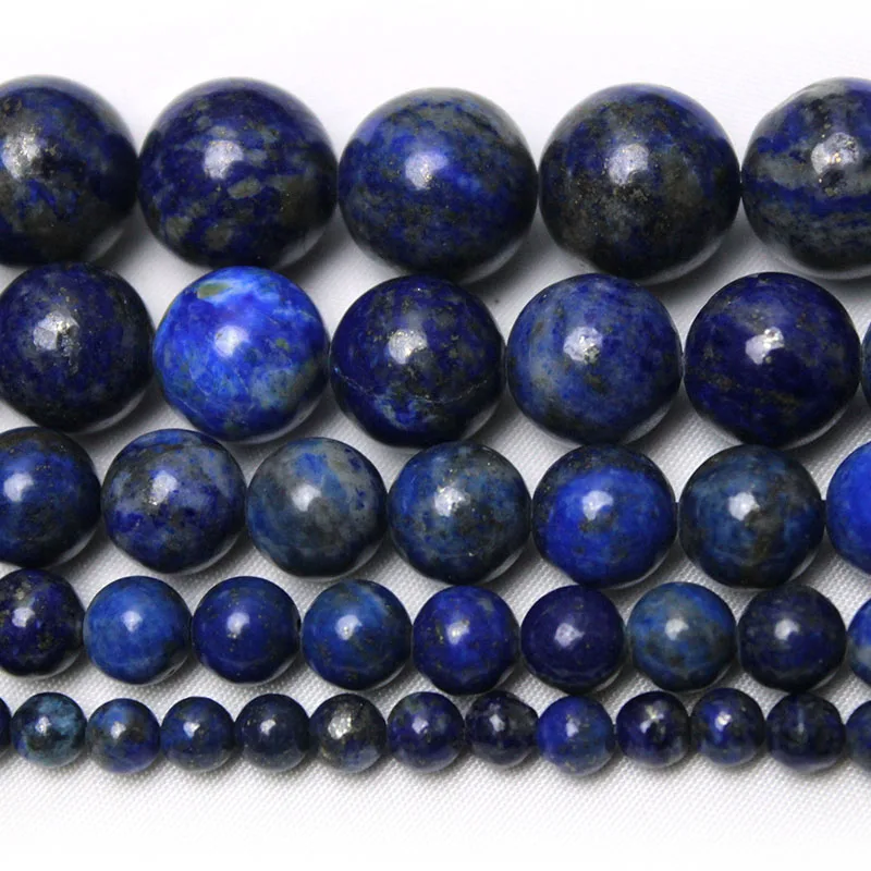 Natural 6A Lapis Lazuli Stone Round Loose Beads 15