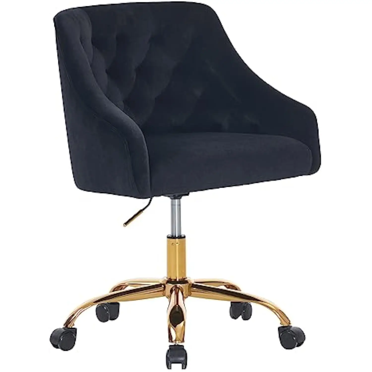 

Home Office Desk Chair Modern Velvet Office Chair Height Adjustable Computer Chair Mid-Back Swivel Task Chair Upholstered Velv
