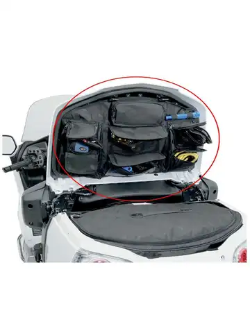 Для Honda Gold Wing GoldWing GL1800 2001-2017 мотоциклетная крышка багажника, органайзер, сумка для инструментов, внутренняя сетка для багажа, 4 кармана, съемная