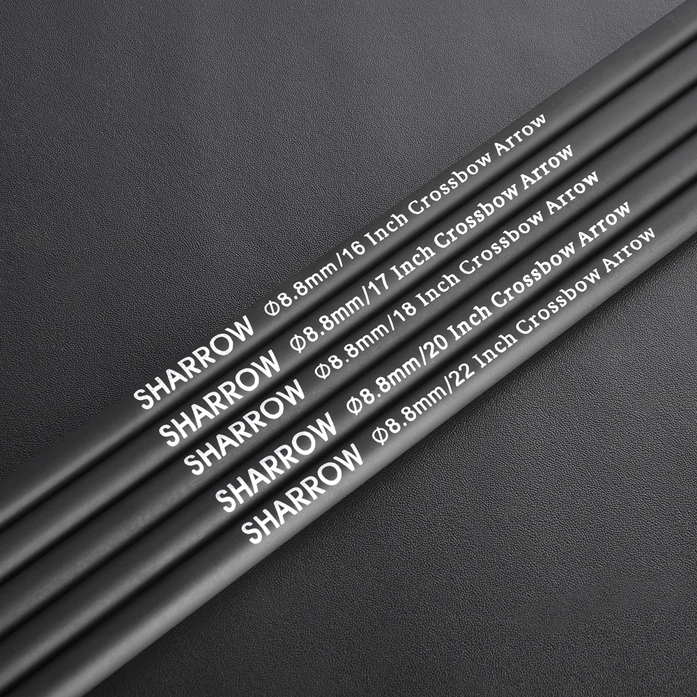 6/12/24 PCS ผสมคาร์บอน16-22นิ้วสั้น Arrow Shaft ID 7.6Mm OD 8.8Mm Spine ลูกศร DIY อุปกรณ์เสริม