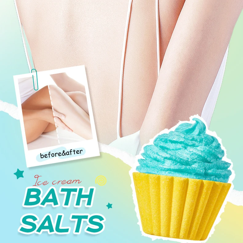 Ice Cream Bath Salt Balls Explosion Bath Ball Spa Supplies Rose Bubble Bath Saltball Hot products popular choice Gifts