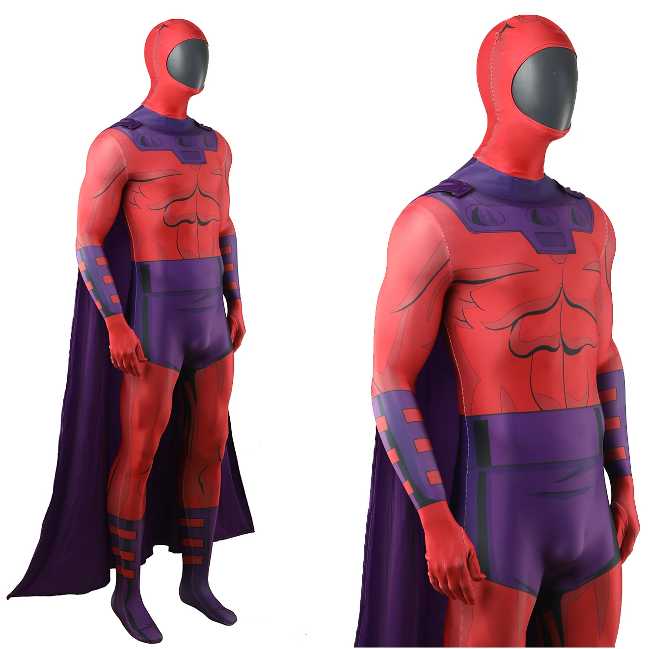 X-Men 97 Magneto Cosplay Max Eisenhardt Costume Superhero Spandex Bodysuit X-Men 97 Magneto Outfits Cosplay Halloween Costume